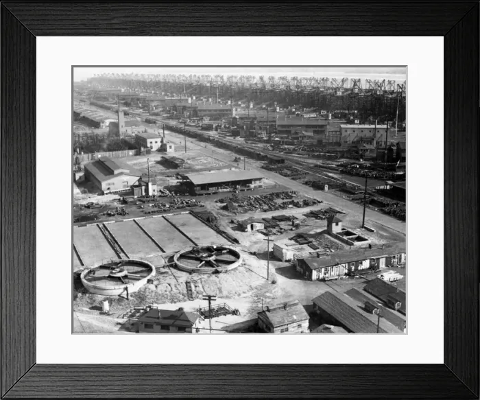 Framed Print : Aerial view of Hog Island, Philadelphia, USA Framed Print : Aerial view of Hog Island, Philadelphia, USA