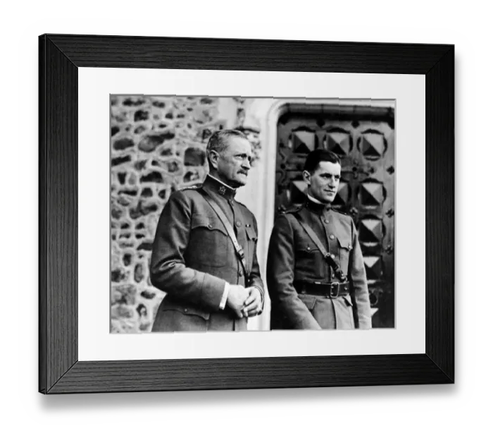 Framed Print : General Pershing in France, WW1 Framed Print : General Pershing in France, WW1