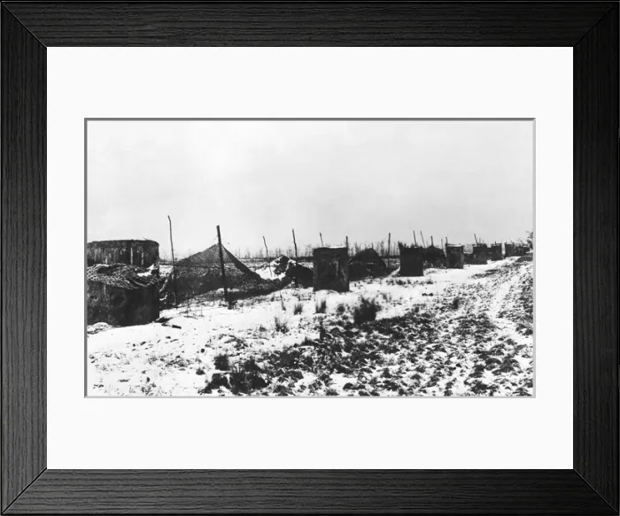 Framed Print : Winter scene in France, WW1 Framed Print : Winter scene in France, WW1