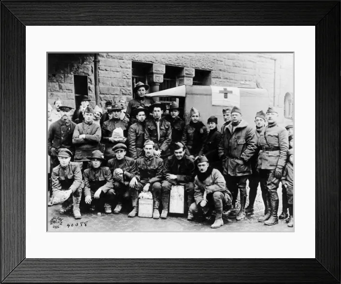 Framed Print : American troops in France, WW1 Framed Print : American troops in France, WW1
