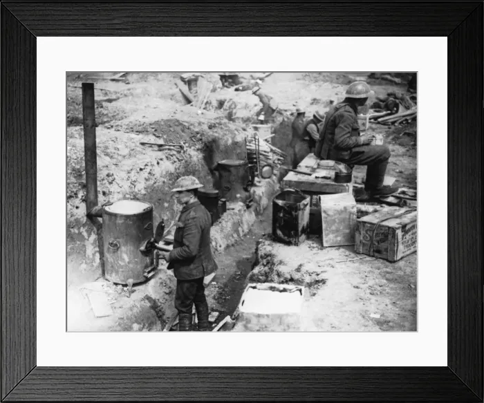 Framed Print : British soldiers in trench, Western Front, WW1 Framed Print : British soldiers in trench, Western Front, WW1