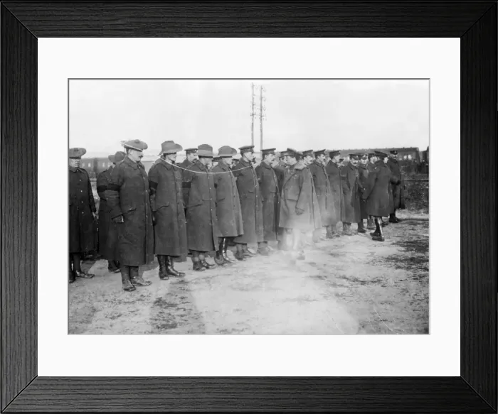 Framed Print : APM inspecting men, Western Front, France, WW1 Framed Print : APM inspecting men, Western Front, France, WW1