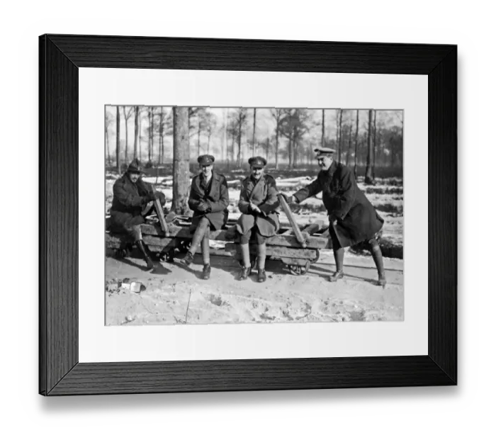 Framed Print : Forest control officers, Western Front, WW1