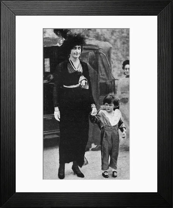 Framed Print : Lady Drogheda and son Framed Print : Lady Drogheda and son