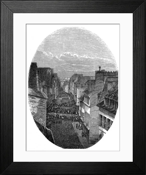 Framed Print : Paris St Maur barricade 1848 Framed Print : Paris St Maur barricade 1848