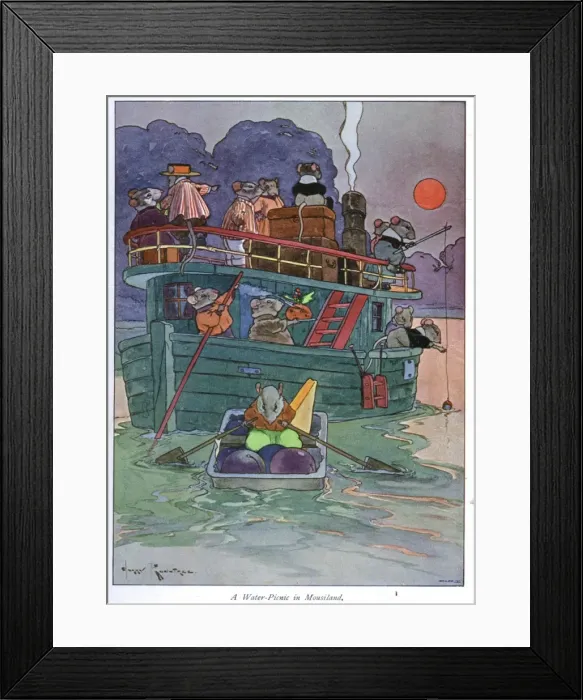 Framed Print : Pug Peter -- mice on a boat Framed Print : Pug Peter -- mice on a boat
