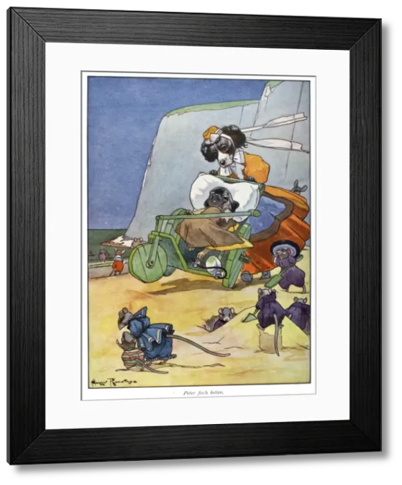 Framed Print : Pug Peter -- convalescing at the seaside Framed Print : Pug Peter -- convalescing at the seaside