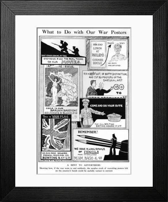 Framed Print : What to do with our War Posters Framed Print : What to do with our War Posters