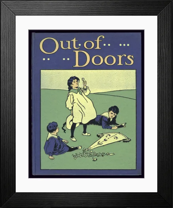 Framed Print : Out of Doors -- cover design Framed Print : Out of Doors -- cover design