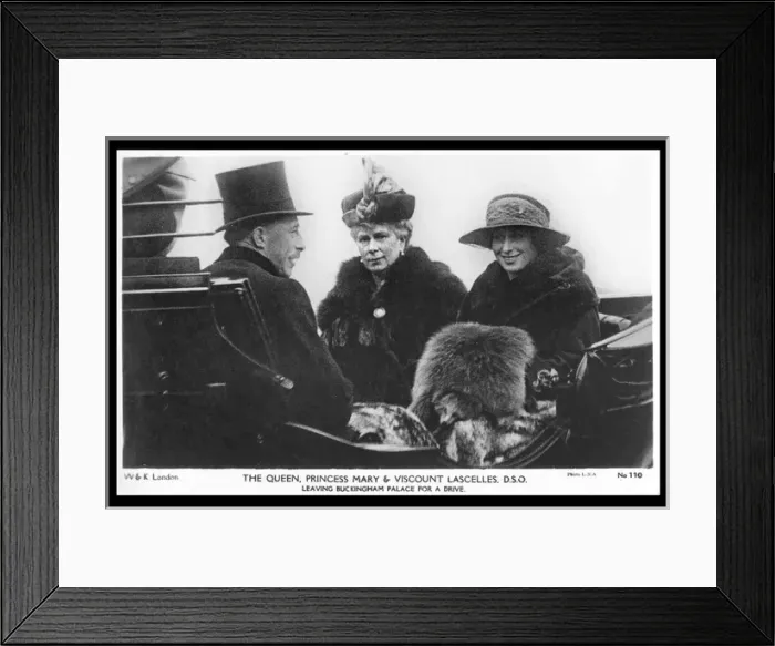 Framed Print : Queen Mary, Princess Mary and Viscount Lascelles Framed Print : Queen Mary, Princess Mary and Viscount Lascelles