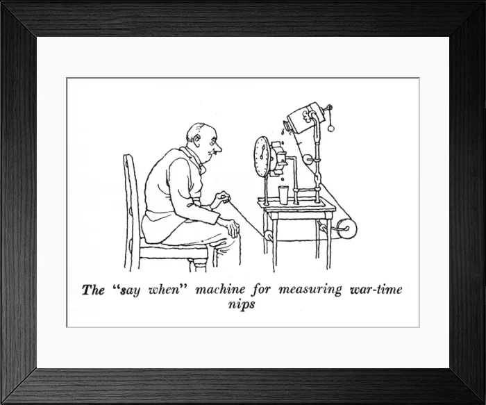 Framed Print : Heath Robinson - Wartime Cartoons - WWII Framed Print : Heath Robinson - Wartime Cartoons - WWII
