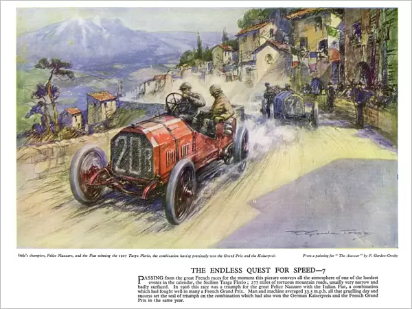Autocar Poster -- Targa Florio race, Sicily