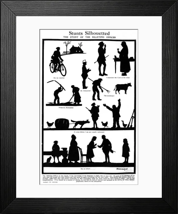 Framed Print : Stunts silhouetted by H. L. Oakley Framed Print : Stunts silhouetted by H. L. Oakley