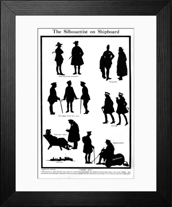 Framed Print : The Silhouettist on Shipboard by H. L. Oakley Framed Print : The Silhouettist on Shipboard by H. L. Oakley