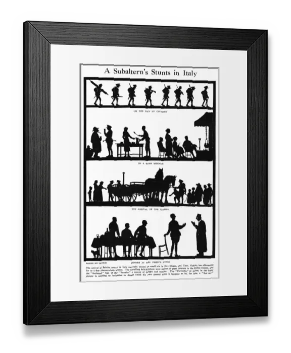 Framed Print : A Subalterns Stunts in Italy by H. L. Oakley Framed Print : A Subalterns Stunts in Italy by H. L. Oakley