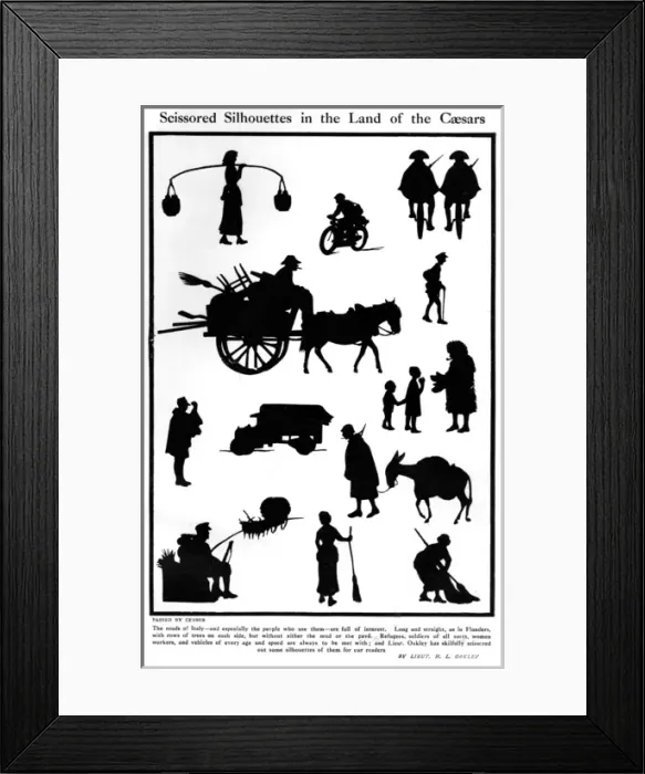 Framed Print : Scissored silhouettes in land of Caesars by H. L. Oakley Framed Print : Scissored silhouettes in land of Caesars by H. L. Oakley