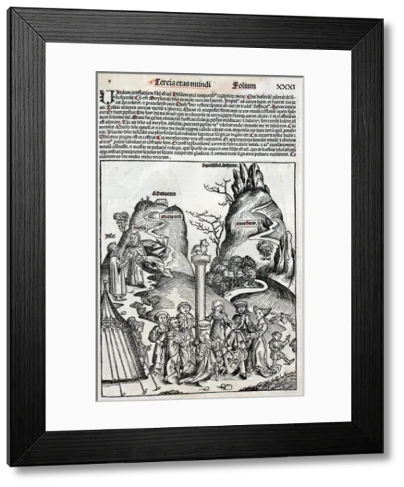 Framed Print : Moses receiving the Ten Commandments Framed Print : Moses receiving the Ten Commandments