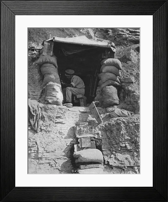 Framed Print : A Dug-Out in the Dardanelles Framed Print : A Dug-Out in the Dardanelles