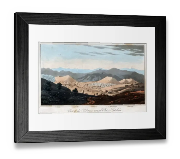 Framed Print : The volcanoes around Olot in Catalonia Framed Print : The volcanoes around Olot in Catalonia