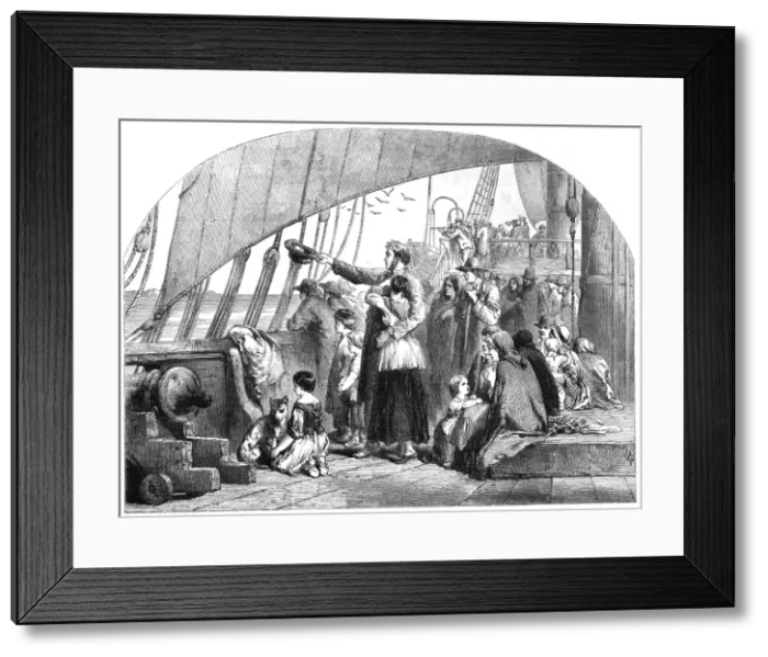 Framed Print : Emigrants on Deck Framed Print : Emigrants on Deck