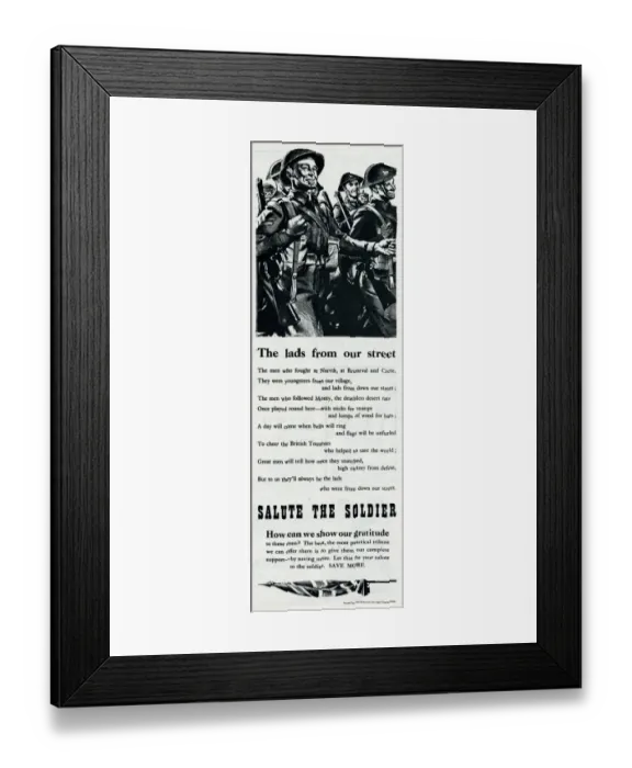 Framed Print : Advert from the National Savings Committee 1944