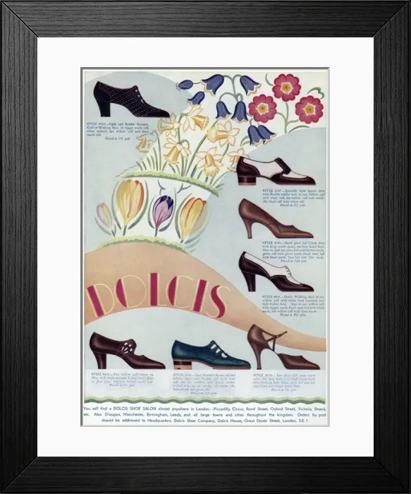 Framed Print : Advert for Dolcis shoes 1936 Framed Print : Advert for Dolcis shoes 1936