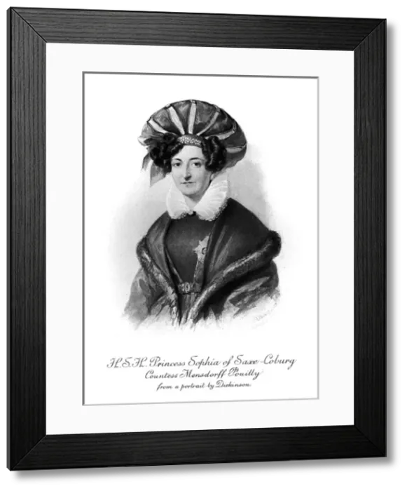 Framed Print : Princess Sophia of Saxe-Coburg Framed Print : Princess Sophia of Saxe-Coburg