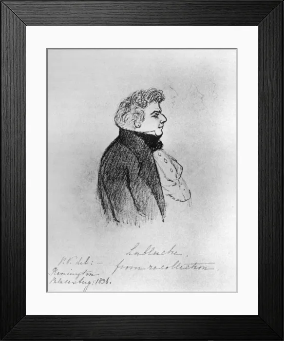 Framed Print : Luigi Lablache sketched by Queen Victoria Framed Print : Luigi Lablache sketched by Queen Victoria
