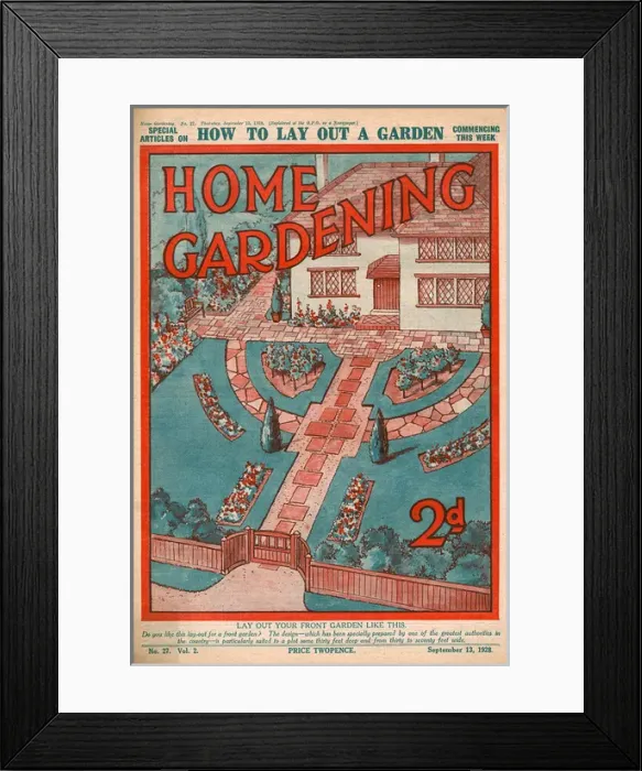 Framed Print : Home Gardening magazine, September 1928 Framed Print : Home Gardening magazine, September 1928