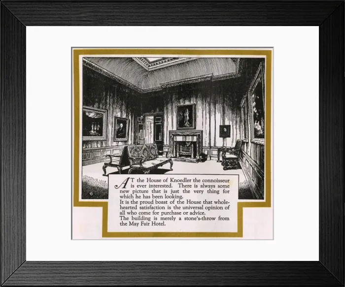 Framed Print : M Knoedler art gallery advertisement Framed Print : M Knoedler art gallery advertisement