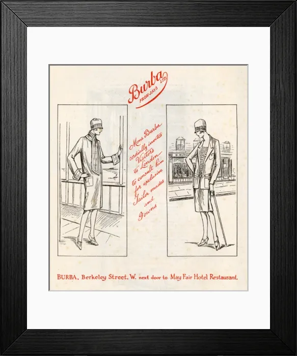 Framed Print : Burba clothing advertisement Framed Print : Burba clothing advertisement