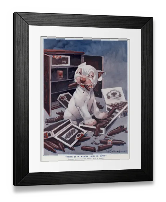 Framed Print : Which is it Master likes so much? by George Studdy Framed Print : Which is it Master likes so much? by George Studdy