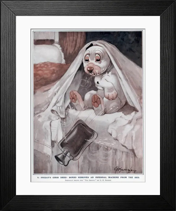 Framed Print : The Seven Good Deeds of Bonzo (Friday) Framed Print : The Seven Good Deeds of Bonzo (Friday)