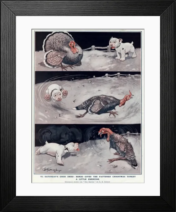 Framed Print : The Seven Good Deeds of Bonzo (Saturday) Framed Print : The Seven Good Deeds of Bonzo (Saturday)