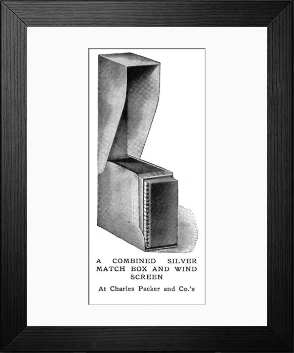 Framed Print : Match box with wind screen, World War One Framed Print : Match box with wind screen, World War One