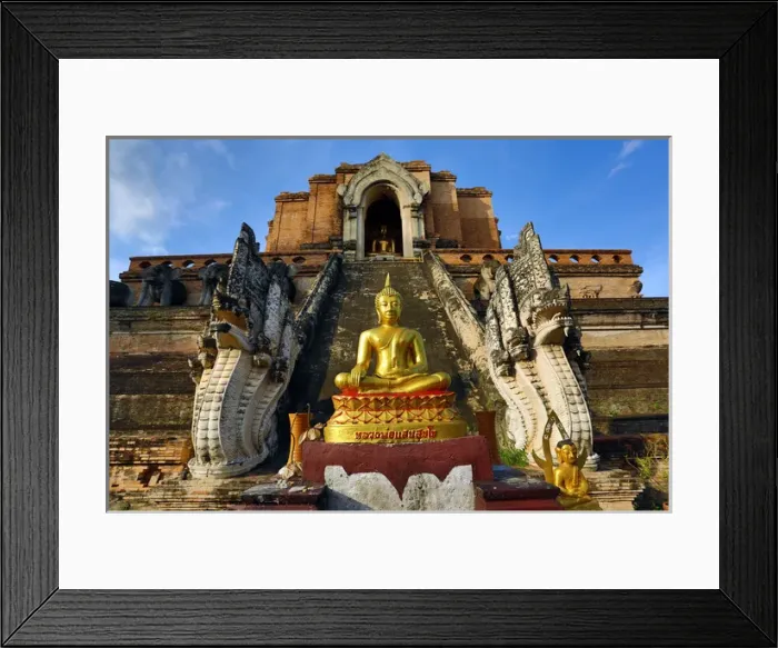 Framed Print : Gold Buddha statue, Wat Chedi Luang temple, Chiang Mai Framed Print : Gold Buddha statue, Wat Chedi Luang temple, Chiang Mai