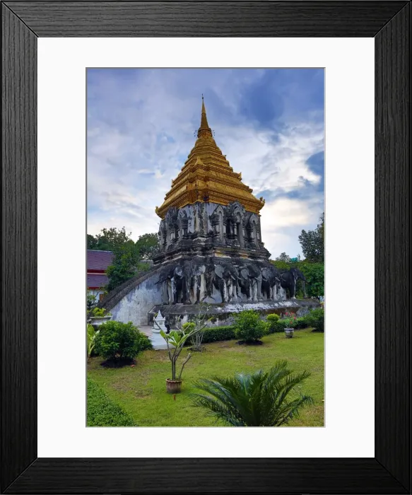 Framed Print : Chedi, Wat Chiang Man temple, Chiang Mai Framed Print : Chedi, Wat Chiang Man temple, Chiang Mai