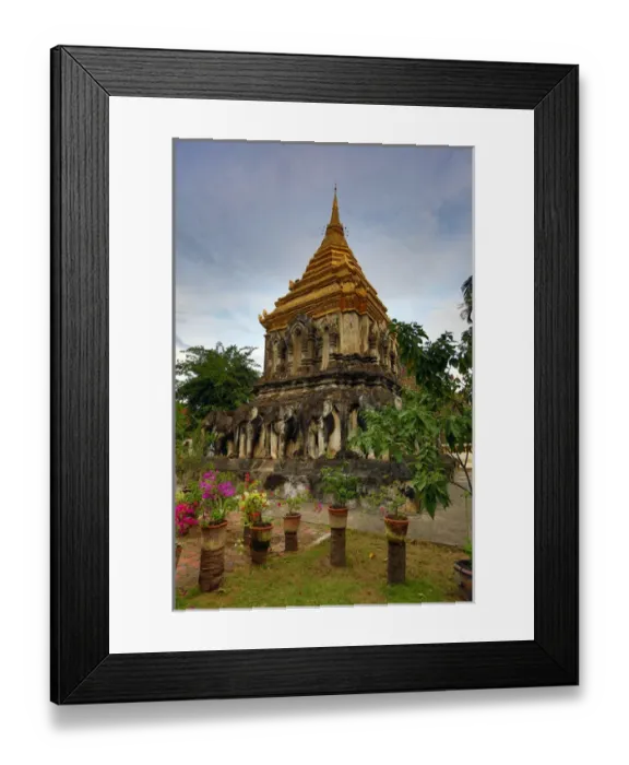 Framed Print : Chedi, Wat Chiang Man temple, Chiang Mai Framed Print : Chedi, Wat Chiang Man temple, Chiang Mai
