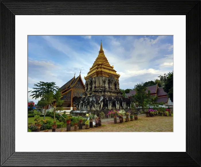 Framed Print : Chedi, Wat Chiang Man temple, Chiang Mai Framed Print : Chedi, Wat Chiang Man temple, Chiang Mai