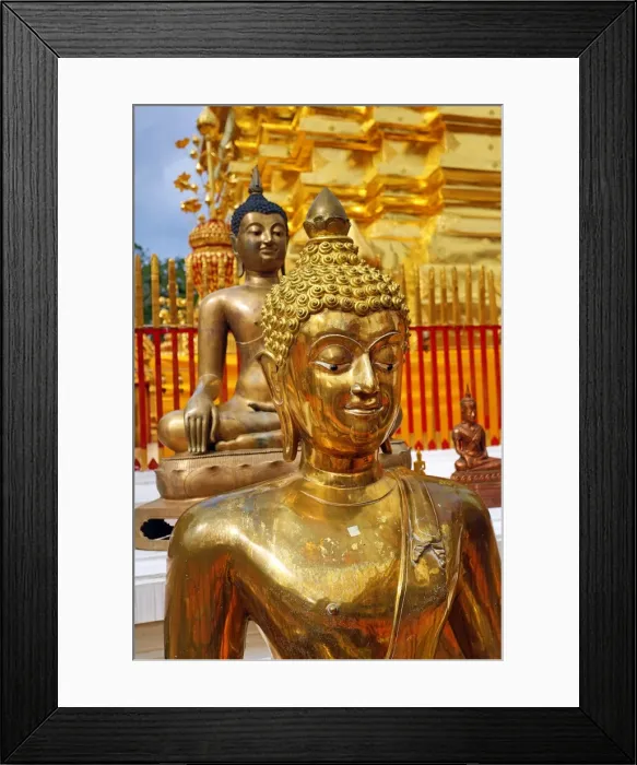 Framed Print : Golden Buddha, Wat Prathat Doi Suthep temple, Chiang Mai Framed Print : Golden Buddha, Wat Prathat Doi Suthep temple, Chiang Mai