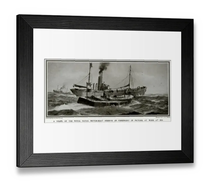 Framed Print : British motor boat reserve at sea by G. H. Davis Framed Print : British motor boat reserve at sea by G. H. Davis