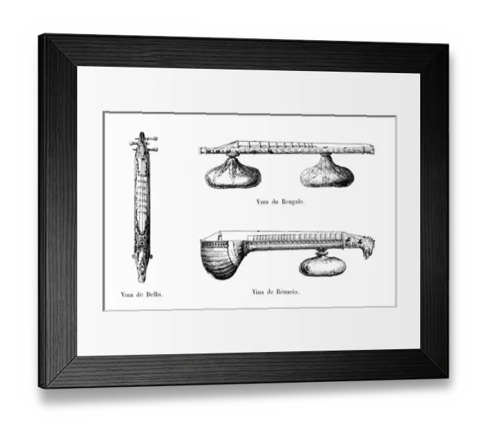 Framed Print : Three Indian musical instruments Framed Print : Three Indian musical instruments
