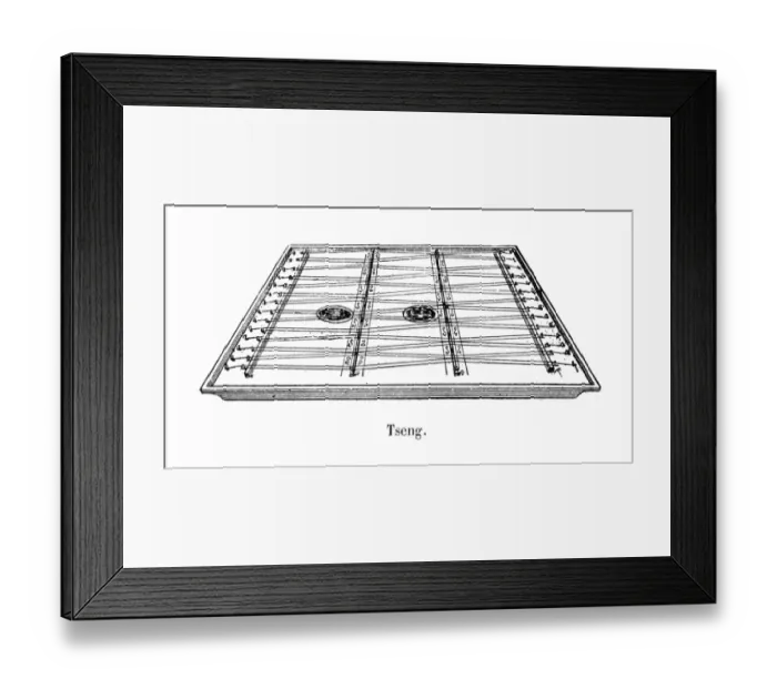 Framed Print : A Japanese tseng or dulcimer Framed Print : A Japanese tseng or dulcimer