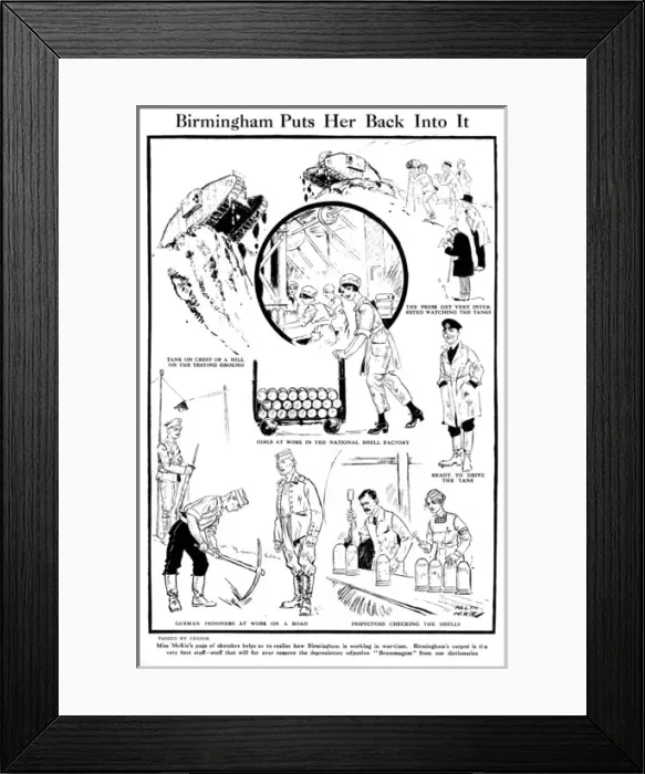 Framed Print : Birmingham working in war time Framed Print : Birmingham working in war time