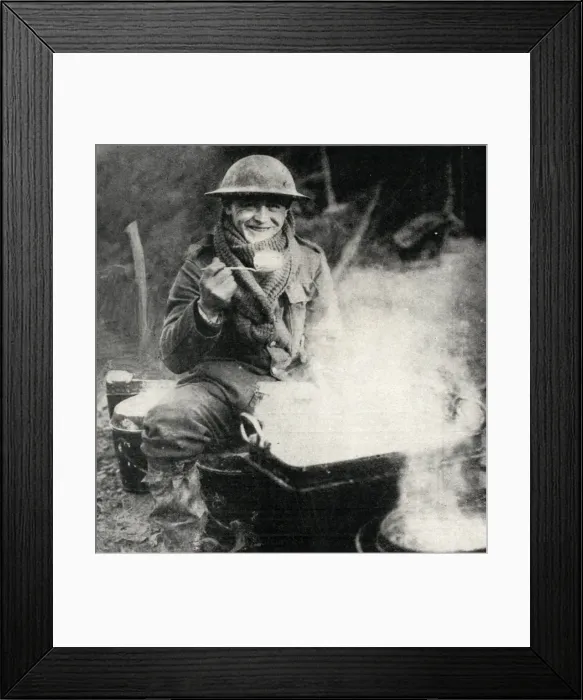 Framed Print : Christmas dinner at the Front 1916 Framed Print : Christmas dinner at the Front 1916
