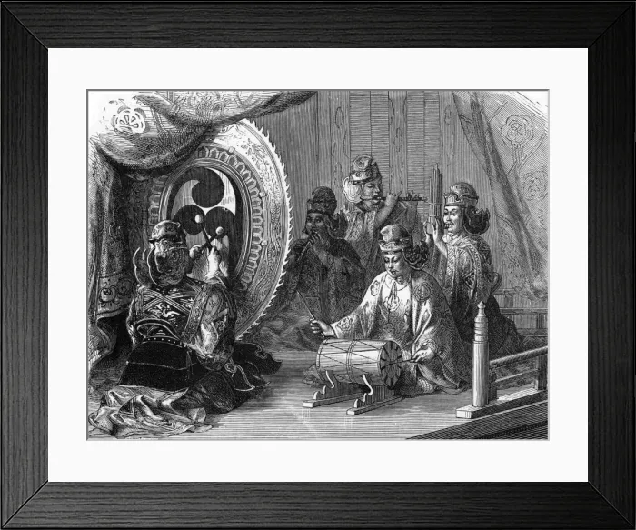 Framed Print : Japanese musical instruments - the hing kou Framed Print : Japanese musical instruments - the hing kou