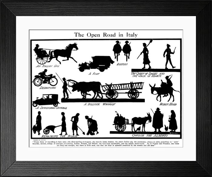 Framed Print : The Open Road in Italy by H. L. Oakley
