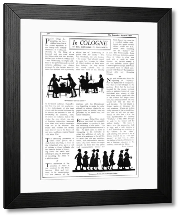 Framed Print : The Bystander in Occupation illustrated by H. L. Oakley Framed Print : The Bystander in Occupation illustrated by H. L. Oakley