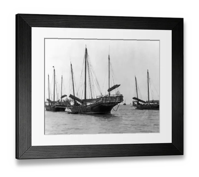 Framed Print : Junks on the water, China Framed Print : Junks on the water, China