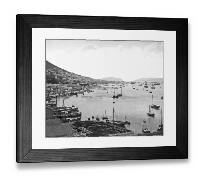 Framed Print : View of the harbour, Hong Kong, China Framed Print : View of the harbour, Hong Kong, China
